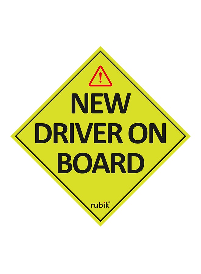 Rubik Waterproof New Driver On Board Car Sticker