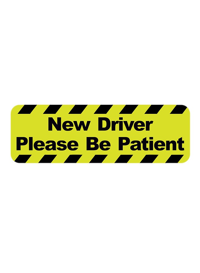 روبيك ملصق إشارة سيارة من الفينيل بعبارة "سائق جديد New Driver Please Be Patient"