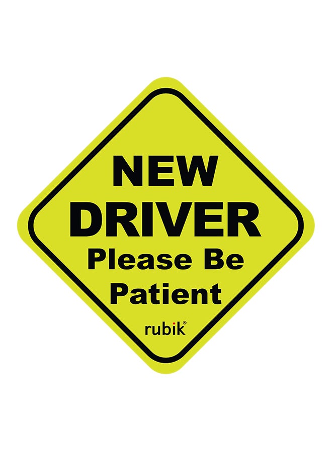 Rubik Magnetic New Driver Please Be Patient Car Sticker