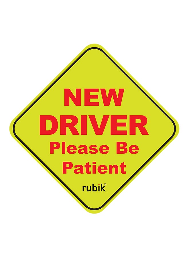 Rubik Magnetic New Driver Please Be Patient Car Sticker