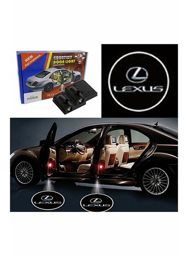 Inder 2-Piece LED Car Door Lexus Logo Projector Shadow Light Set  - Image 2