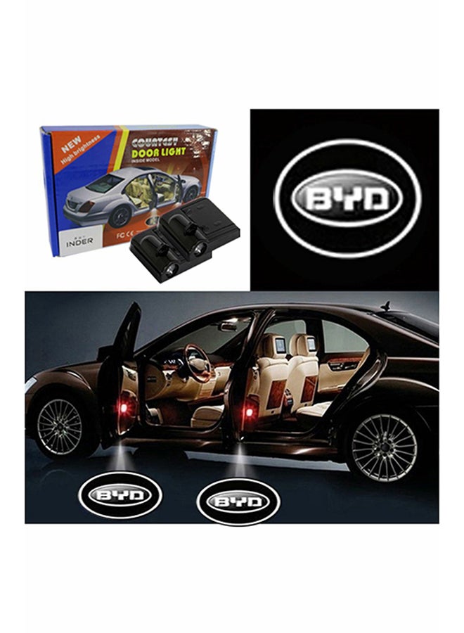Inder 2-Piece LED Car Door BYD Logo Projector Shadow Light Set  - Image 2