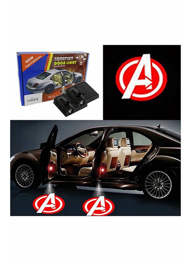 Inder - 2-Piece LED Car Door Avengers-2 Logo Projector Shadow Light Set - Image 1