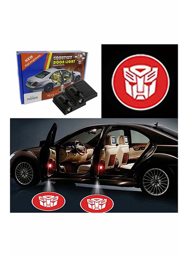 Inder 2-Piece LED Car Door Optimus Prime Logo Projector Shadow Light Set  - Image 2