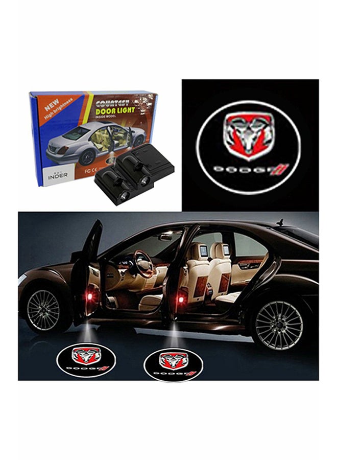 Inder 2-Piece LED Car Door Dodge Logo Projector Shadow Light Set  - Image 2