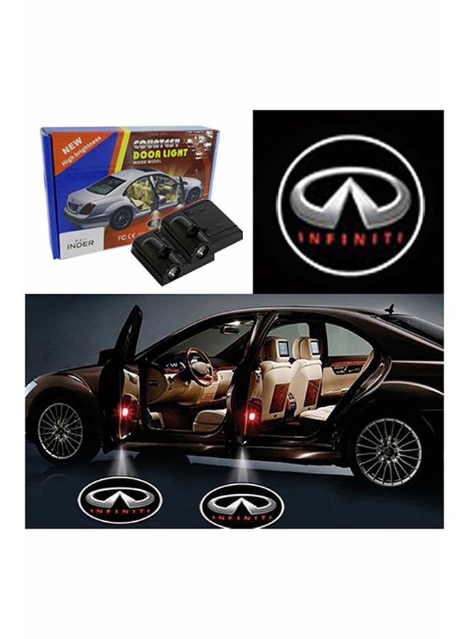 Inder 2-Piece LED Car Door Infiniti Logo Projector Shadow Light Set - Image 2