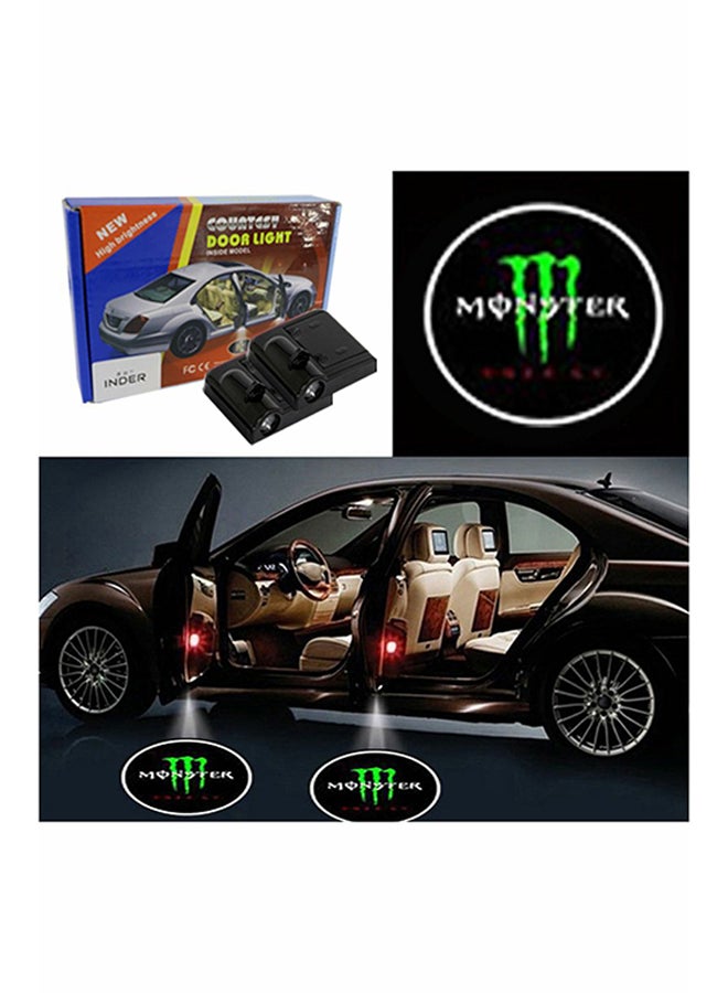 Inder 2-Piece LED Car Door Monster Logo Projector Shadow Light Set  - Image 2