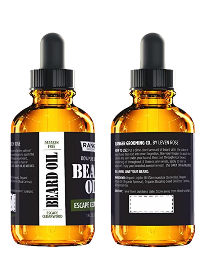 Leven Rose Escape Cedarwood Beard Oil 30ml - Image 2