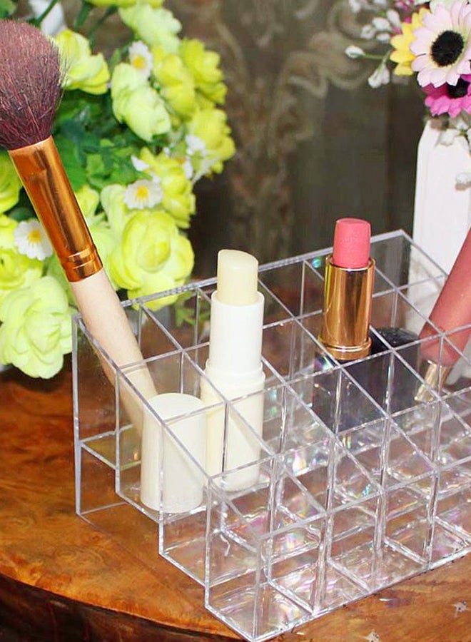Generic 24-Sections Display Stand Makeup Accessories Organizer Clear - Image 2