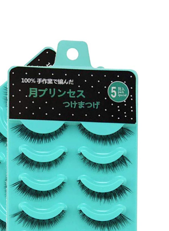 بودير مينسر مجموعة رموش صناعية قصيرة كريس كروس مكونة من قطعتين أسود - Image 2