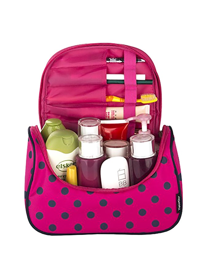 Yeiotsy Travel Makeup Bag Organizer Pink/Black - Image 2