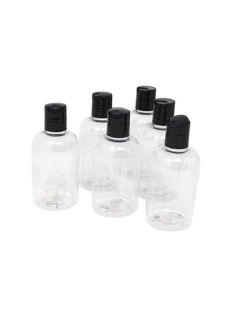 6-Piece Refillable Bottle Set Clear