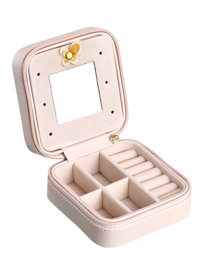 ANSELF Jewelry Organizer Box With Mirror Rose Pink - Image 1