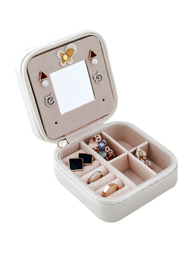 docooler Portable Travel Jewelry Organizer Box Rose Pink - Image 2