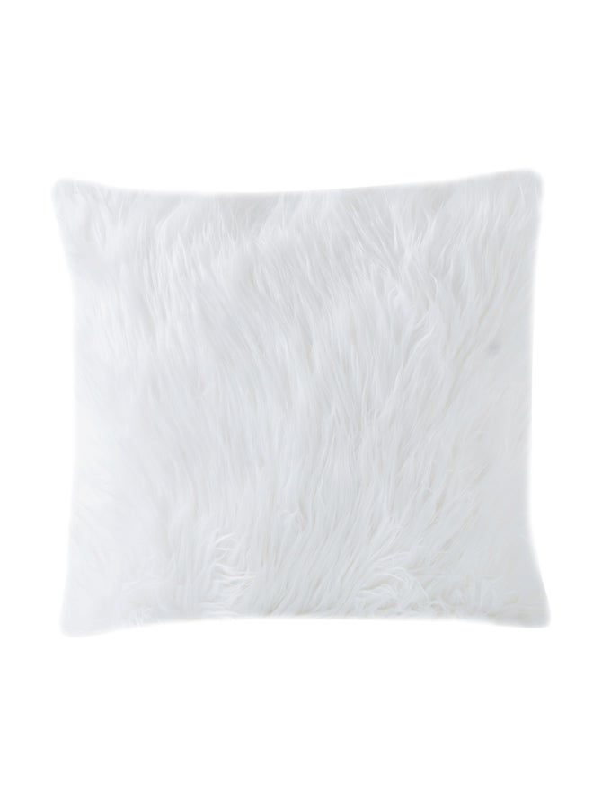 Faux Sheep Skin cushion polyester White 45x45cm - v1580879865/N34204327A_1