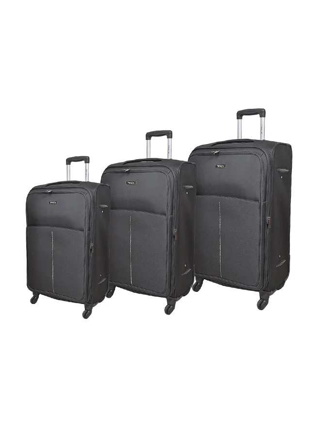 Track Softside 3 Piece Luggage Trolley Set