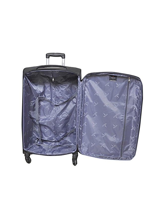 Track - Softside 3 Piece Luggage Trolley Set Black - Image 1