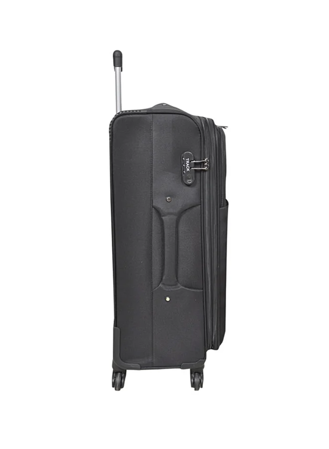 Track Softside 3 Piece Luggage Trolley Set Black