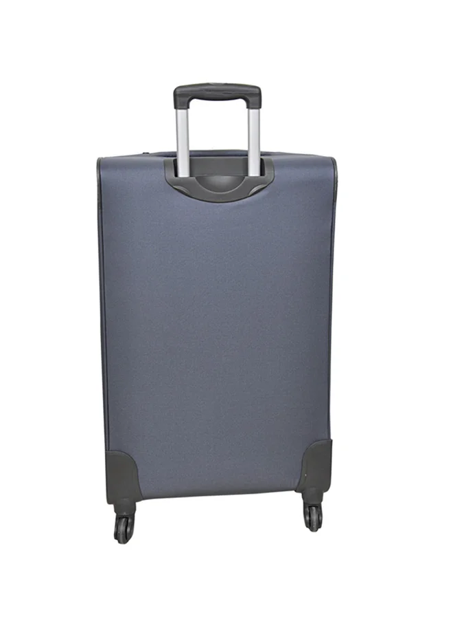 Track Softside 3 Piece Luggage Trolley Set Blue