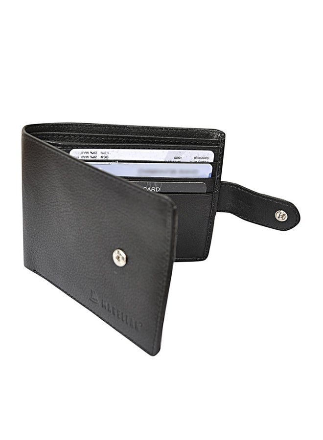 MAGELLAN - Bifold Leather Wallet Black - Image 1