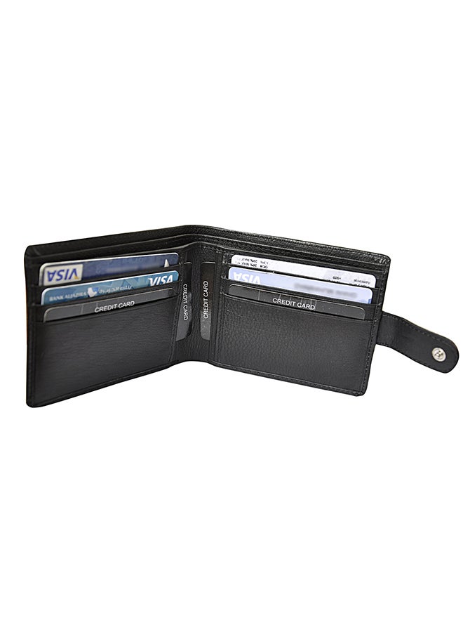 MAGELLAN - Bifold Leather Wallet Black - Image 1