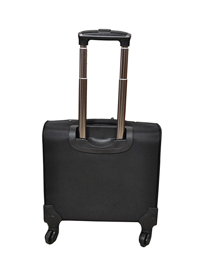 تراك حقيبة سفر بعجلات يمكن اصطحابها في الطائرة بجوانب مرنة أسود - Image 2