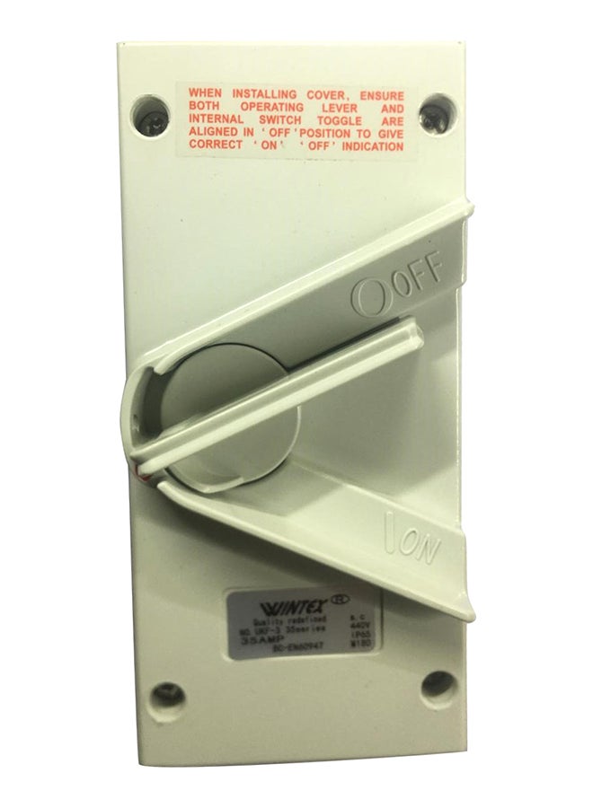 Generic - 20Amp 2 Pole Rotary Isolator Switch IP65 - UKF-20A-2P White - Image 1
