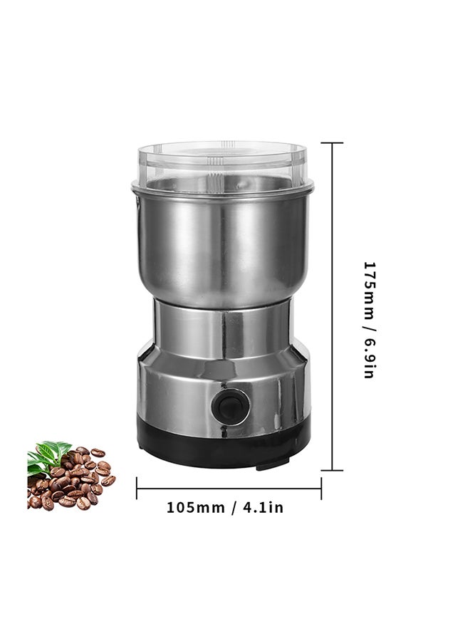 Electric Coffee Machine Bean Grinding Machine Silver 18x11x11cm  - Image 2
