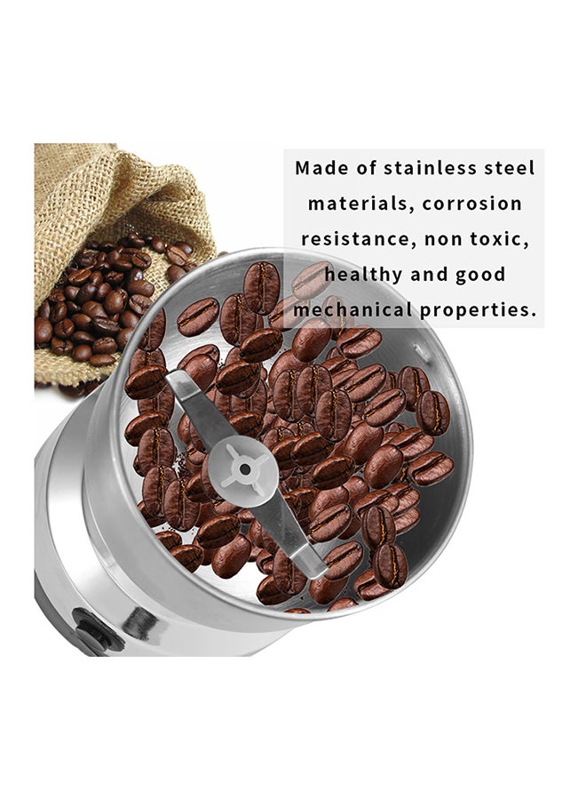 Electric Coffee Machine Bean Grinding Machine Silver 18x11x11cm  - Image 4