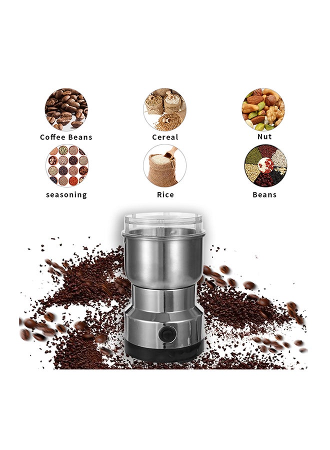 Electric Coffee Machine Bean Grinding Machine Silver 18x11x11cm  - Image 5