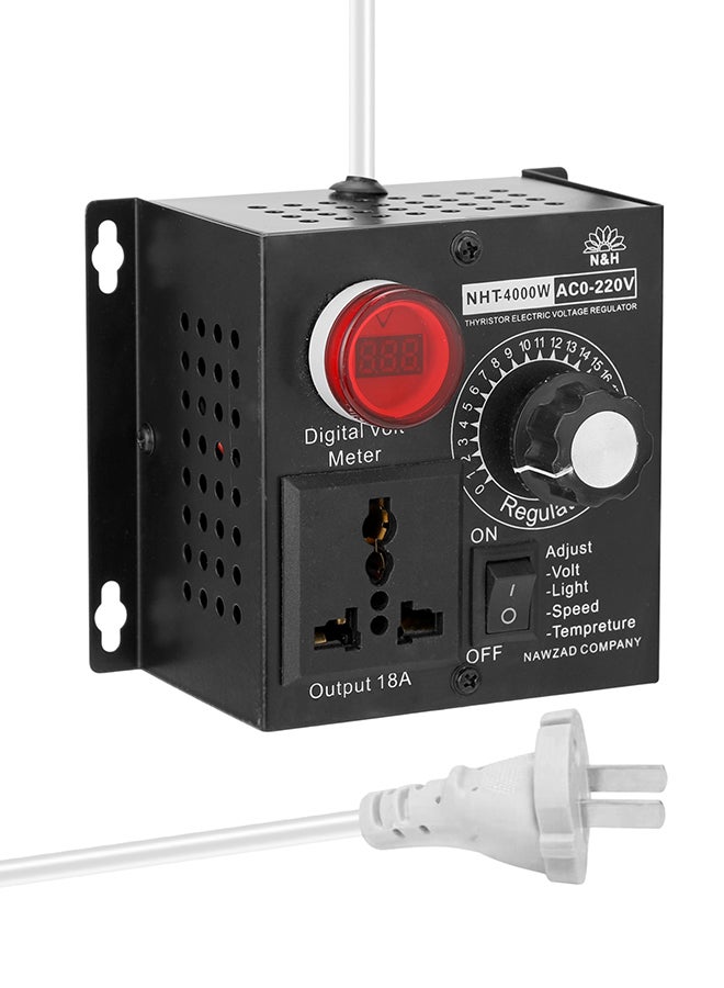 Compact Variable Voltage Controller Black 18x10x12centimeter - Image 1