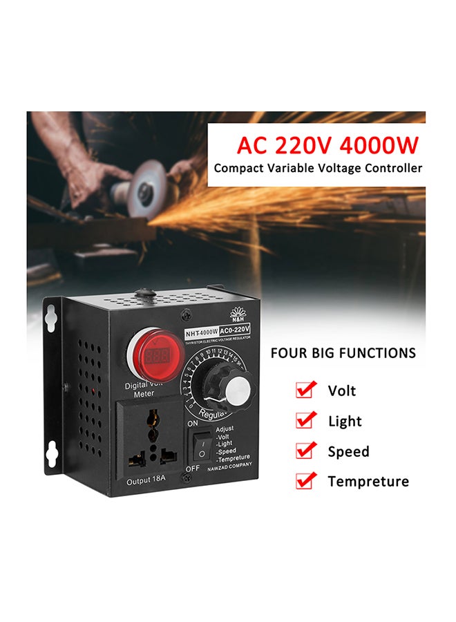 Compact Variable Voltage Controller Black 18x10x12centimeter - Image 4