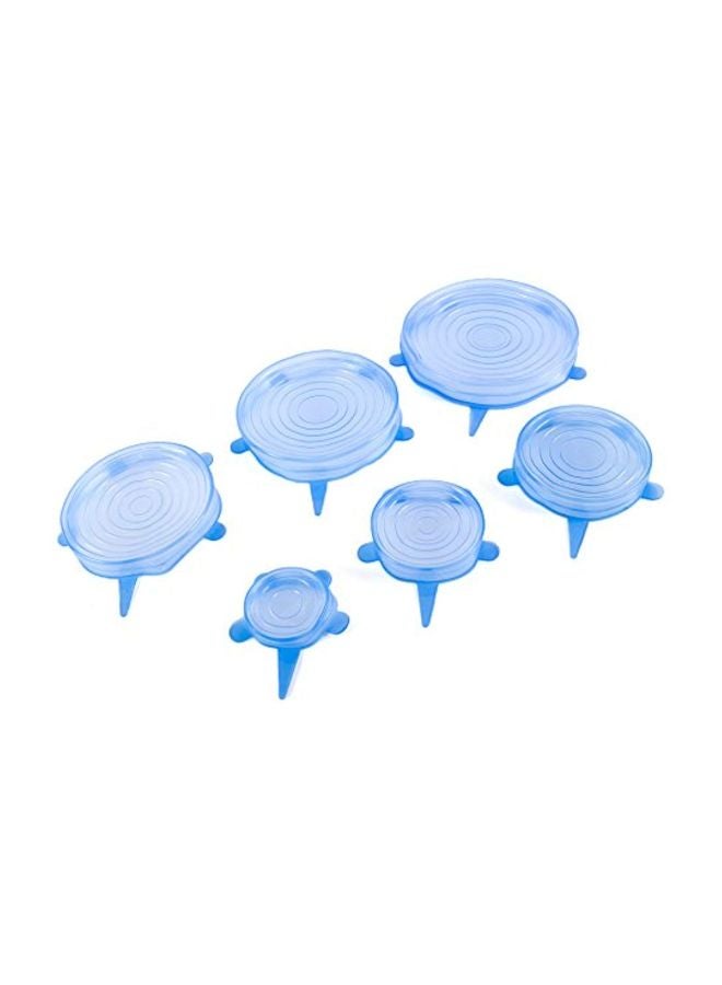 Kitchen & Home 6-Piece Silicone Food Saver Set Blue  - Image 1