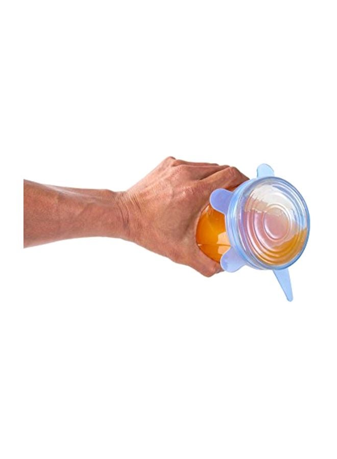 Kitchen & Home 6-Piece Silicone Food Saver Set Blue  - Image 4