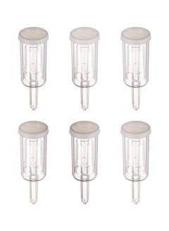 Home Brewing Supplies Pack Of 6 Plastic Airlock Clear  - Image 1