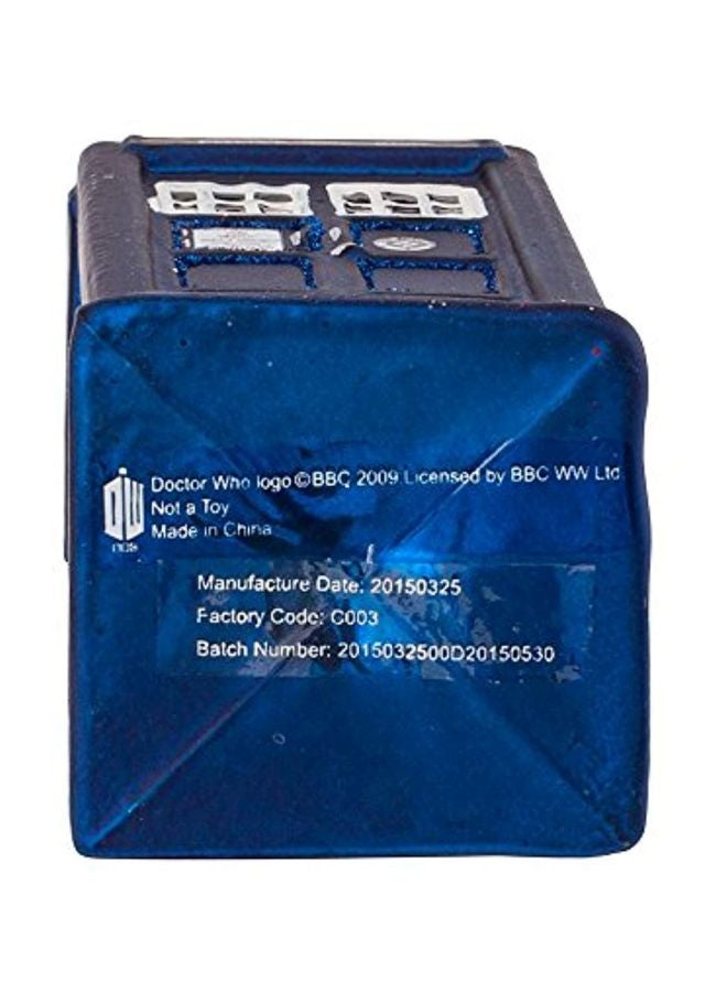 Kurt Adler - Tardis Glass Figural Ornament Blue/White 4.25inch - Image 1
