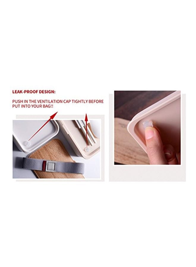 PuTwo 2-Tier Bento Lunch Box Black/Brown 18.5x11x10.8inch - Image 3