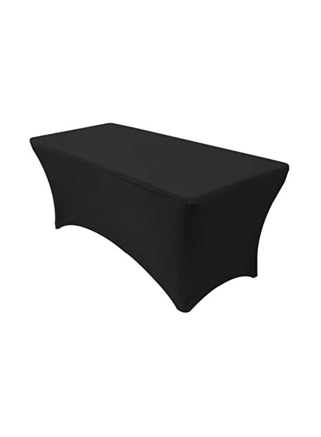 يور تشير كفرز مفرش طاولة بحواف مطاطية من قماش سباندكس أسود 96x30x30بوصة  - Image 1