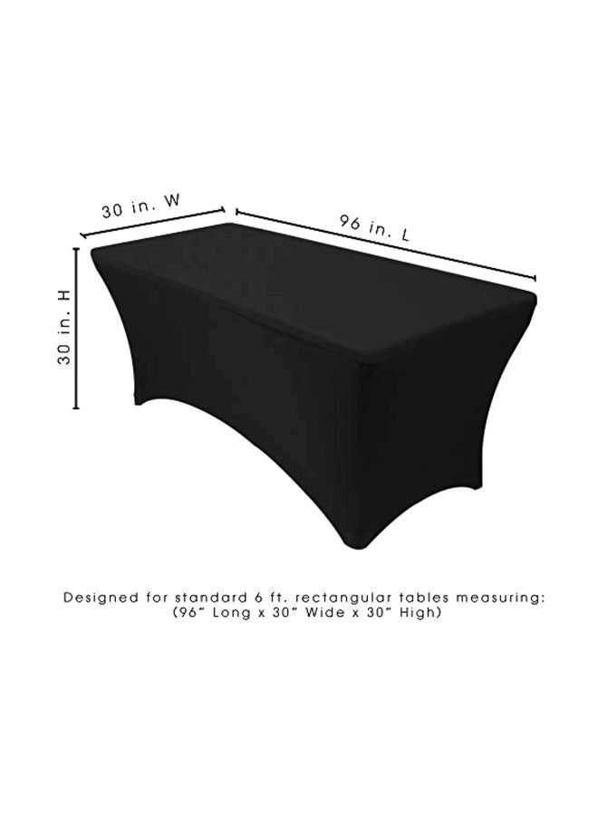 يور تشير كفرز مفرش طاولة بحواف مطاطية من قماش سباندكس أسود 96x30x30بوصة  - Image 5