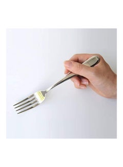 ALESSI 6-Piece Nuovo Milano Table Fork Set Silver  - Image 3