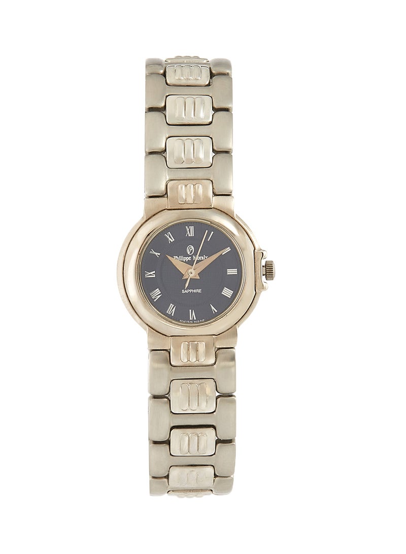 فيليب مورالي السويسرية ساعة يد بعقارب وسوار من الستانلس ستيل طراز M9904We للنساء - Image 1