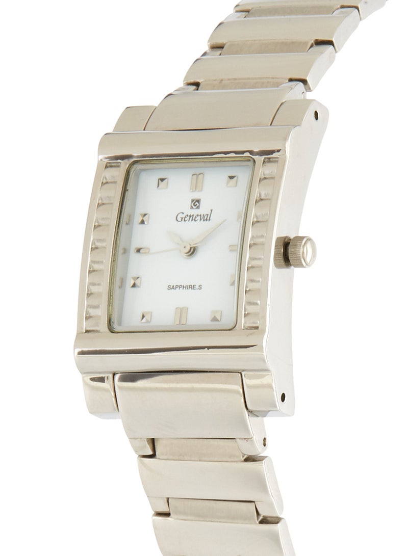 جينيفال من سويسرا ساعة يد بعقارب وسوار من الستانلس ستيل طراز Gm624Ww للنساء - Image 2