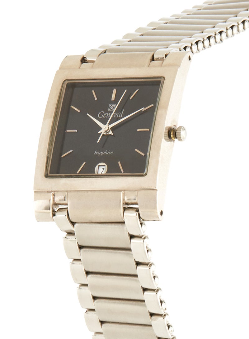 جينيفال من سويسرا ساعة يد بعقارب وسوار من الستانلس ستيل طراز Gm431Wb للنساء - Image 2