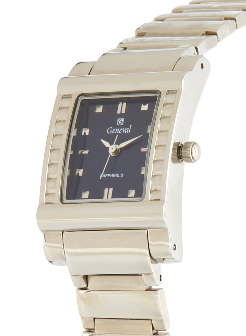 جينيفال من سويسرا ساعة يد بعقارب وسوار من الستانلس ستيل طراز Gm624We للنساء - Image 2