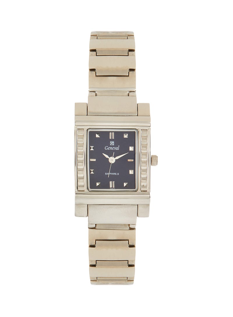 جينيفال من سويسرا ساعة يد بعقارب وسوار من الستانلس ستيل طراز Gm624We للنساء - Image 1