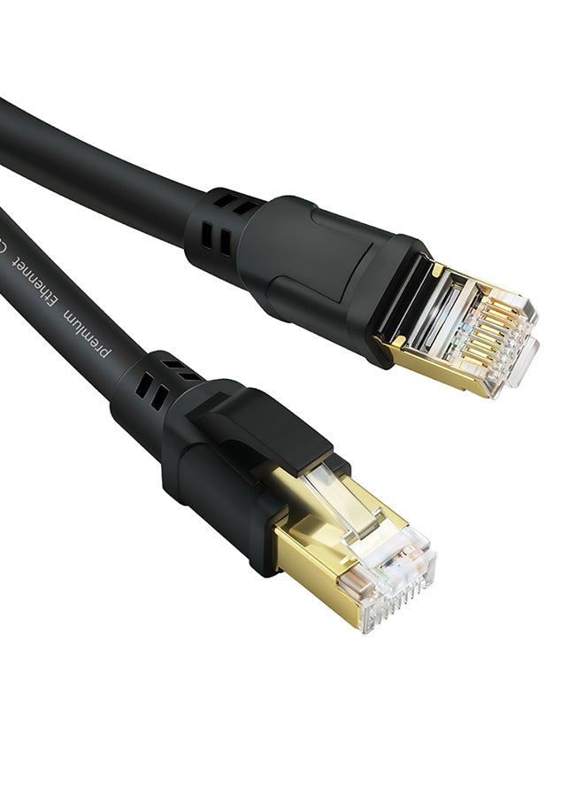 CAT8 Fast Transmission Stability Laptop Network Cable Black - Image 2