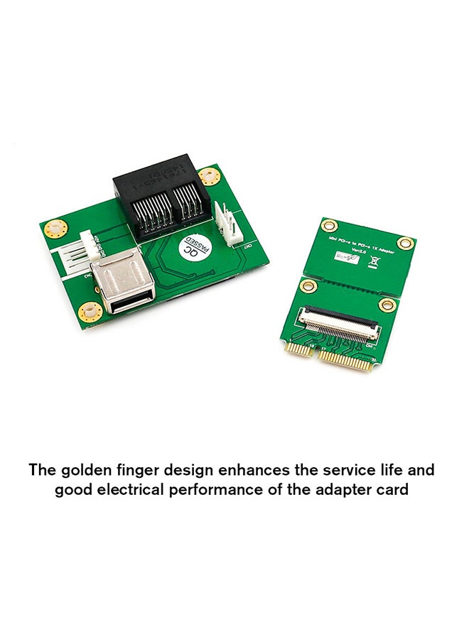 Mini PCI-E To PCI-E Extension Cord With Horizontal Slot Adapter Multicolour - Image 2