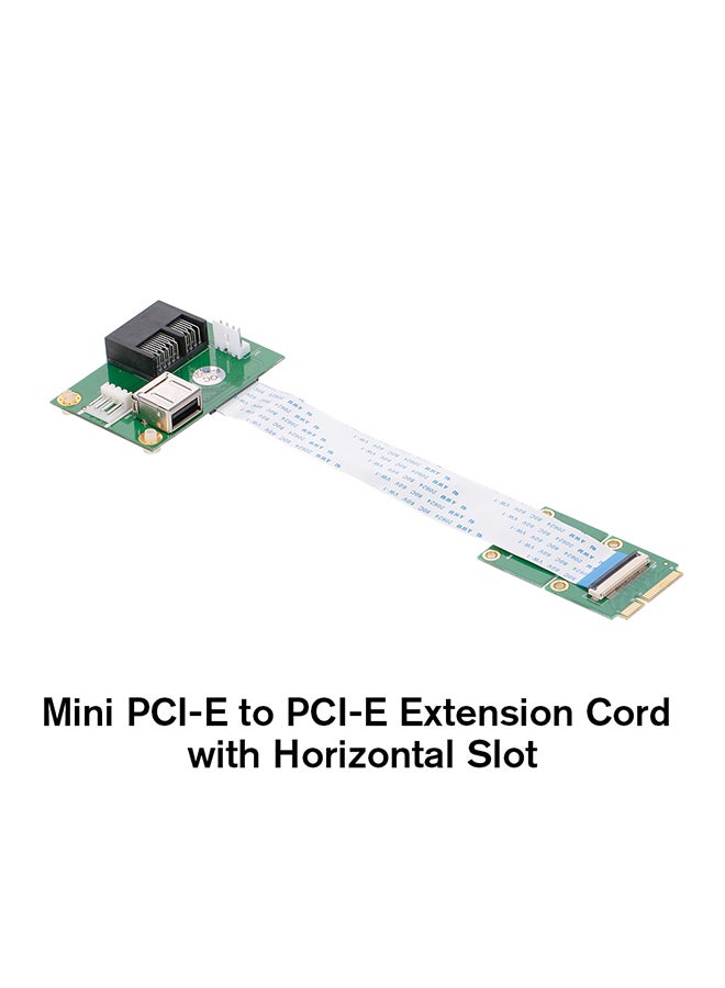 Mini PCI-E To PCI-E Extension Cord With Horizontal Slot Adapter Multicolour - Image 3
