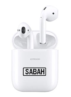 Sabah Printed Bluetooth Earbud For iOS And Android White