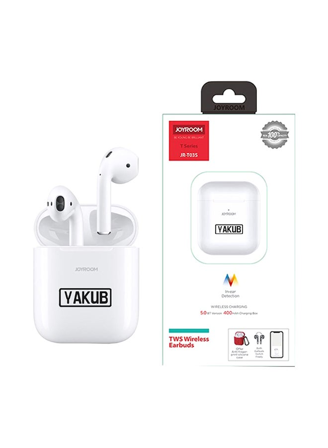 JOYROOM - Yakub Printed Bluetooth Earbud For iOS And Android White - Image 1